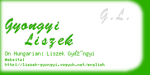 gyongyi liszek business card